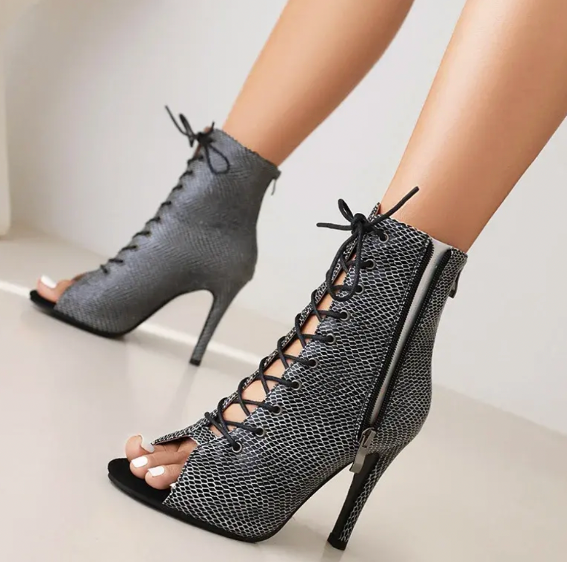 Silver & Black Vegan Snake Design