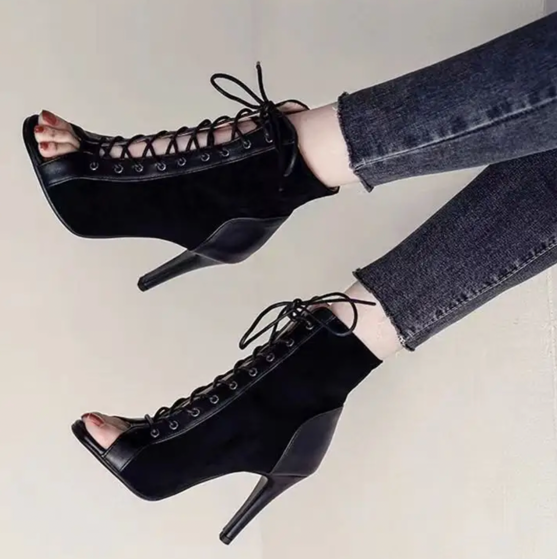 Black Suede Dance Heel